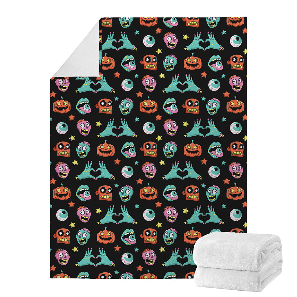 Halloween Zombie Pattern Print Blanket