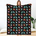 Halloween Zombie Pattern Print Blanket