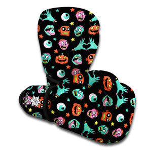 Halloween Zombie Pattern Print Boxing Gloves