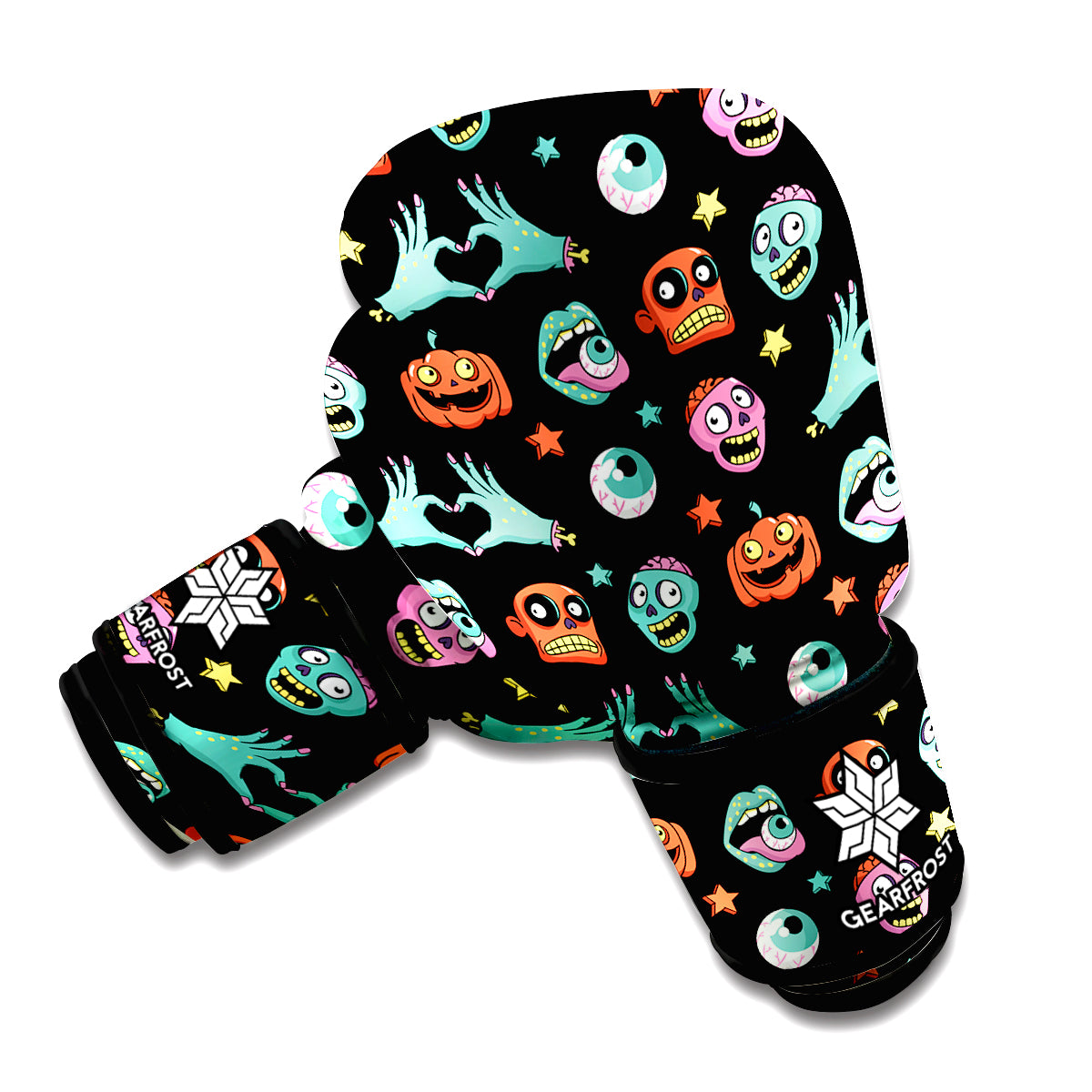 Halloween Zombie Pattern Print Boxing Gloves
