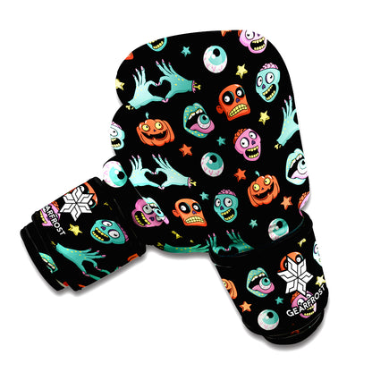 Halloween Zombie Pattern Print Boxing Gloves