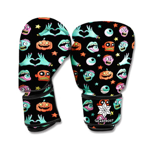 Halloween Zombie Pattern Print Boxing Gloves