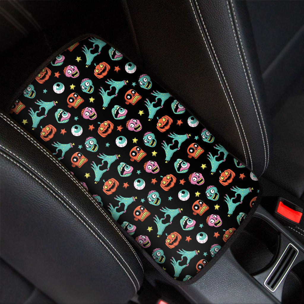 Halloween Zombie Pattern Print Car Center Console Cover