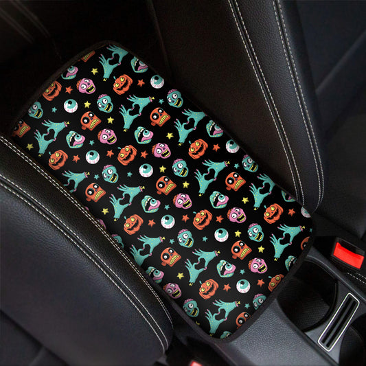 Halloween Zombie Pattern Print Car Center Console Cover