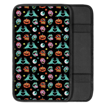 Halloween Zombie Pattern Print Car Center Console Cover