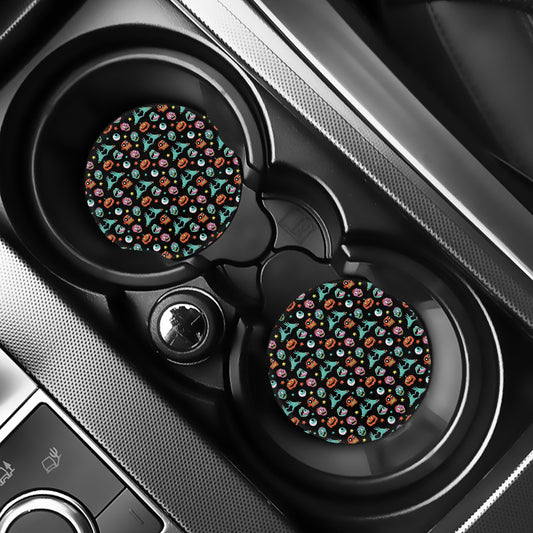 Halloween Zombie Pattern Print Car Coasters