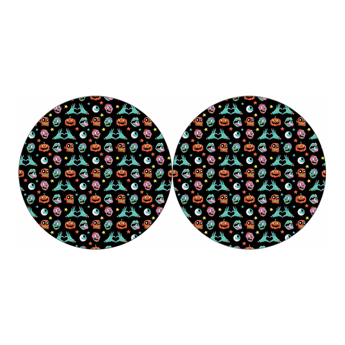 Halloween Zombie Pattern Print Car Coasters
