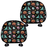 Halloween Zombie Pattern Print Car Headrest Covers