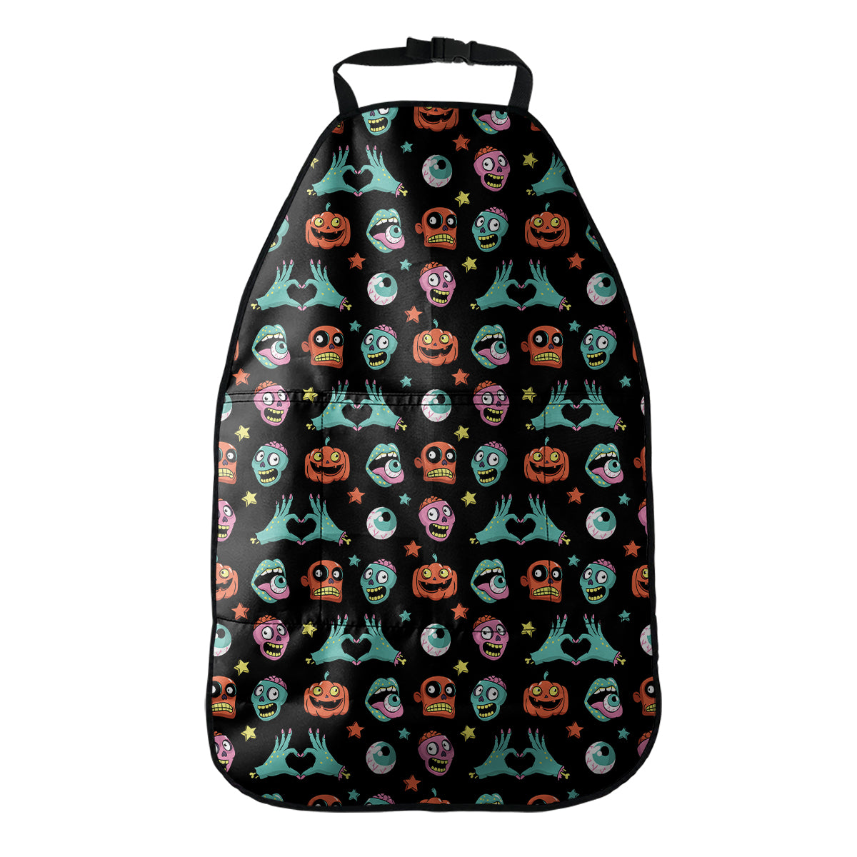 Halloween Zombie Pattern Print Car Seat Organizers