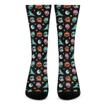 Halloween Zombie Pattern Print Crew Socks