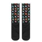 Halloween Zombie Pattern Print Crew Socks