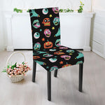 Halloween Zombie Pattern Print Dining Chair Slipcover