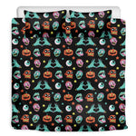 Halloween Zombie Pattern Print Duvet Cover Bedding Set
