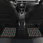 Halloween Zombie Pattern Print Front and Back Car Floor Mats