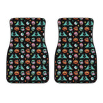 Halloween Zombie Pattern Print Front Car Floor Mats