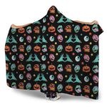 Halloween Zombie Pattern Print Hooded Blanket