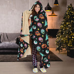 Halloween Zombie Pattern Print Hooded Blanket