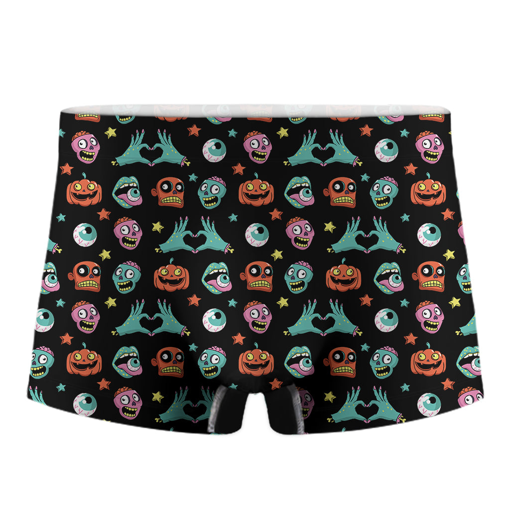 Halloween Zombie Pattern Print Men's Boxer Briefs