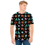 Halloween Zombie Pattern Print Men's T-Shirt