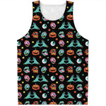 Halloween Zombie Pattern Print Men's Tank Top