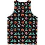 Halloween Zombie Pattern Print Men's Tank Top