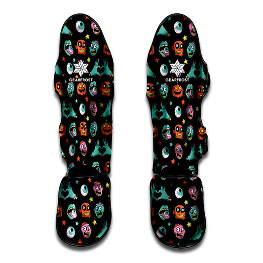 Halloween Zombie Pattern Print Muay Thai Shin Guard