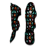 Halloween Zombie Pattern Print Muay Thai Shin Guard