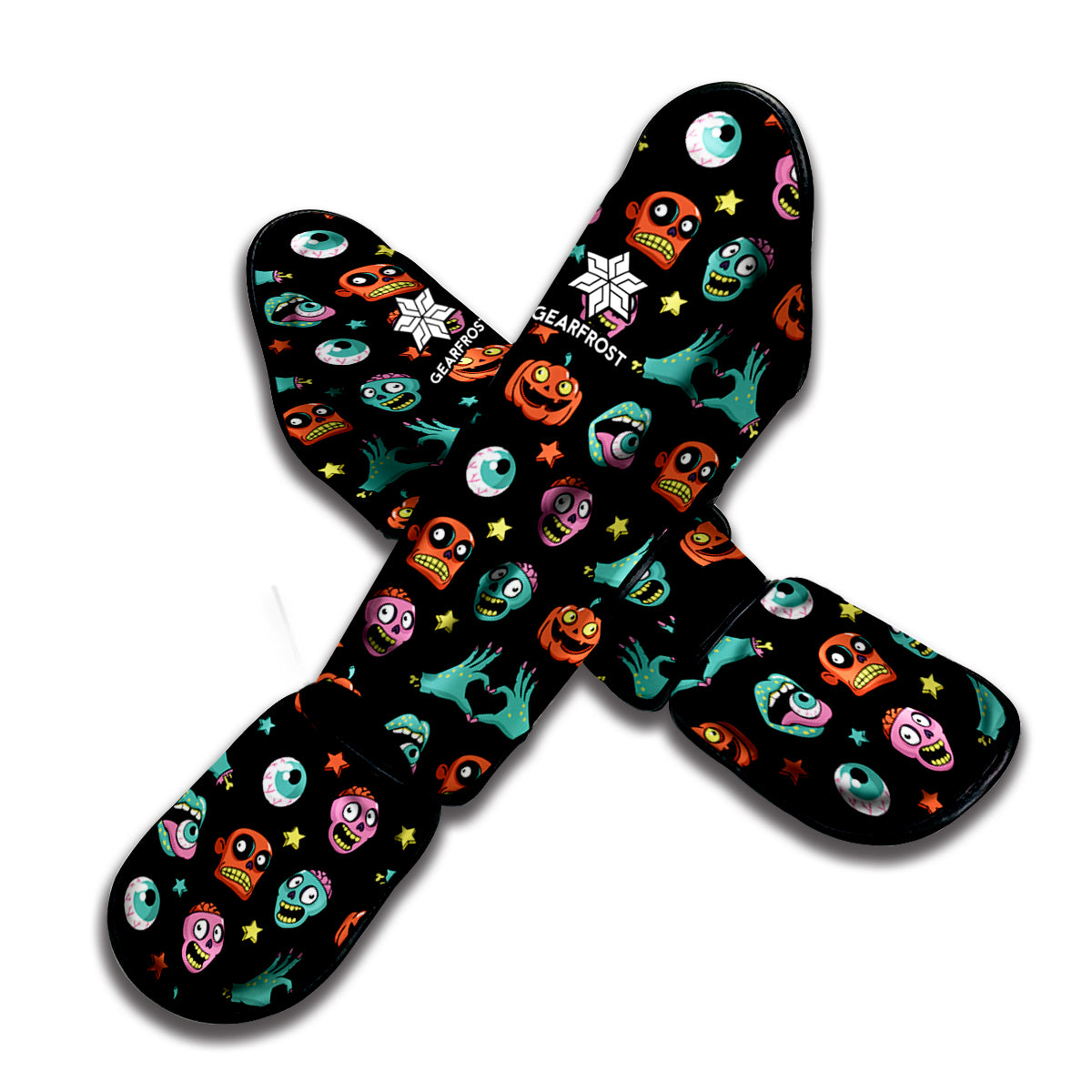 Halloween Zombie Pattern Print Muay Thai Shin Guard