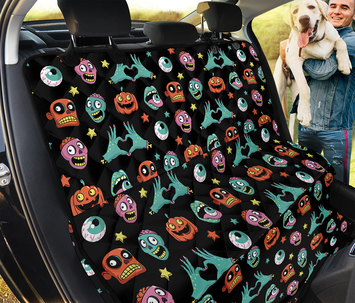 Halloween Zombie Pattern Print Pet Car Back Seat Cover