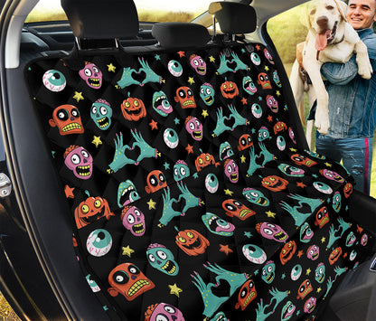 Halloween Zombie Pattern Print Pet Car Back Seat Cover