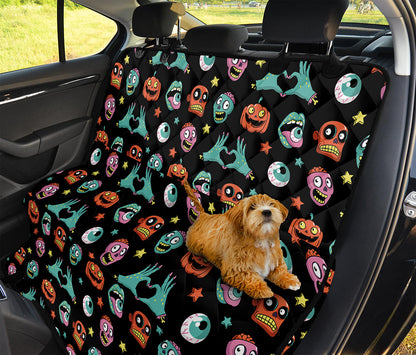 Halloween Zombie Pattern Print Pet Car Back Seat Cover