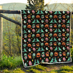 Halloween Zombie Pattern Print Quilt