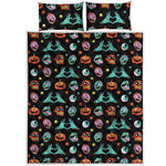 Halloween Zombie Pattern Print Quilt Bed Set