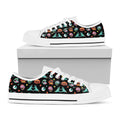 Halloween Zombie Pattern Print White Low Top Sneakers