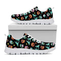 Halloween Zombie Pattern Print White Running Shoes