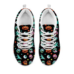 Halloween Zombie Pattern Print White Sneakers