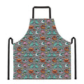 Halloween Zombie Striped Pattern Print Apron