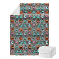 Halloween Zombie Striped Pattern Print Blanket
