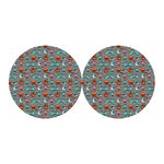 Halloween Zombie Striped Pattern Print Car Coasters