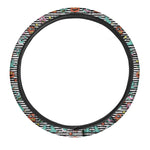 Halloween Zombie Striped Pattern Print Car Steering Wheel Cover