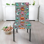 Halloween Zombie Striped Pattern Print Dining Chair Slipcover