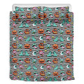 Halloween Zombie Striped Pattern Print Duvet Cover Bedding Set