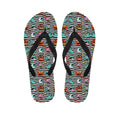 Halloween Zombie Striped Pattern Print Flip Flops