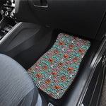 Halloween Zombie Striped Pattern Print Front Car Floor Mats