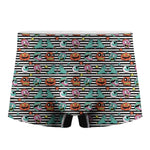 Halloween Zombie Striped Pattern Print Men's Boxer Briefs