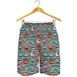 Halloween Zombie Striped Pattern Print Men's Shorts