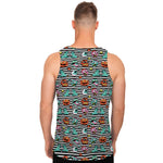 Halloween Zombie Striped Pattern Print Men's Tank Top