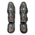 Halloween Zombie Striped Pattern Print Muay Thai Shin Guards