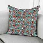 Halloween Zombie Striped Pattern Print Pillow Cover