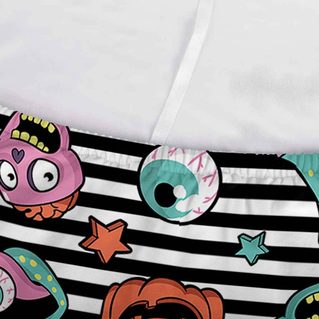 Halloween Zombie Striped Pattern Print Sofa Cover